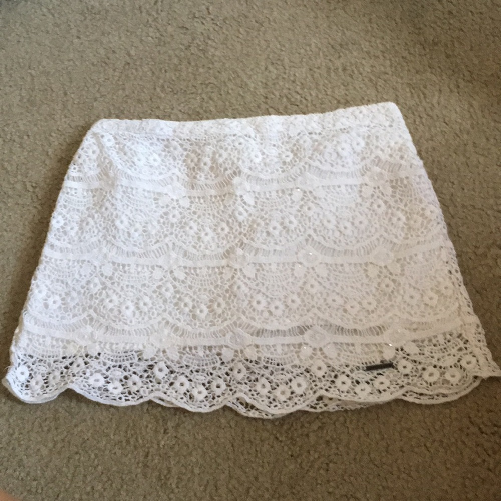 White Lace Abercrombie Skirt